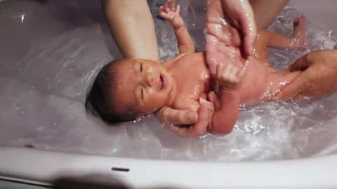 Bathing a newborn baby girl discount
