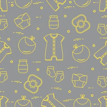 Newborn baby seamless pattern. Stock Illustration