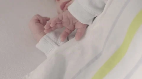 Newborn baby sleeping Stock Footage 40079651