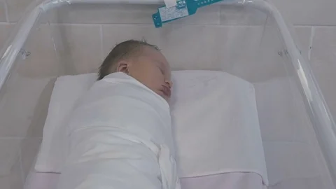 Newborn baby is sleeping Stock Footage 80536440
