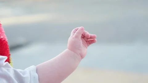 Newborn babys pen close up Stock Footage 277558256