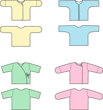 Newborn blouse set on a background. Stock Illustration