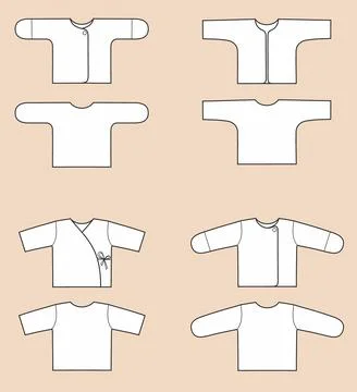Newborn blouse set on a background. Stock Illustration