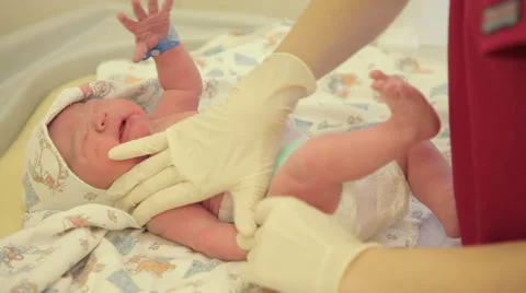 Newborn boy Stock Footage 49025091