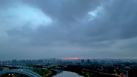 A newborn bridge in twilight Stock-Footage 252485802