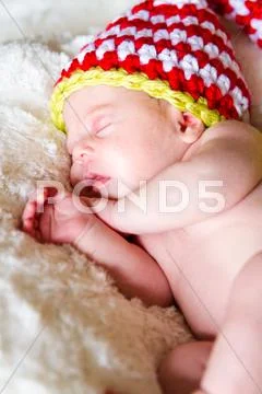 Newborn christmas baby Stock Photos