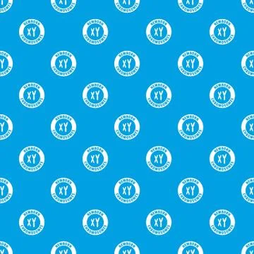 Newborn chromosomes pattern vector seamless blue Illustrazione stock
