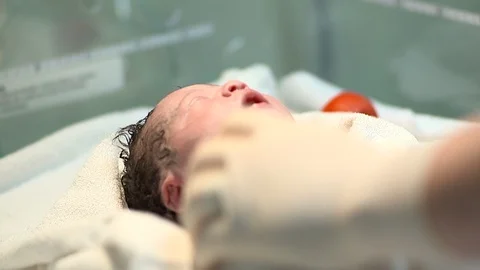 Newborn crying Stock Footage 116447474