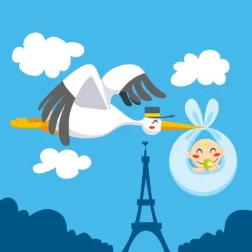 Newborn Delivery Stock Illustration