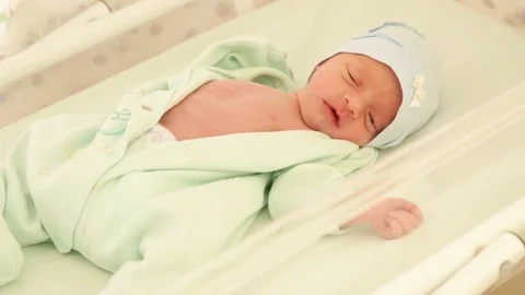 Newborn in the first days of life Stock Footage 106195715