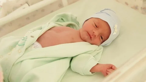 Newborn in the first days of life Stock Footage 111955282