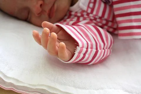 Newborn hand Stock Photos