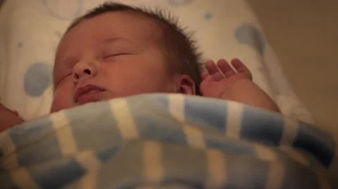 Newborn infant sleeping Stock Footage 59125436