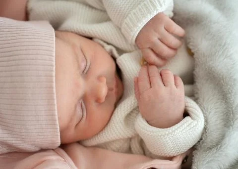 Newborn Lips in Soft Focus Stockfoto's