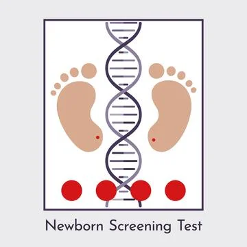 Newborn screening test Illustrazione stock