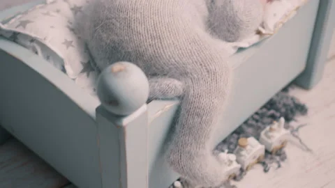 Newborn sleeping boy. Stock Footage 151677613