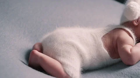 Newborn sleeping boy. Stock Footage 152300297