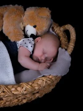 Newborn sleeping Stock Photos