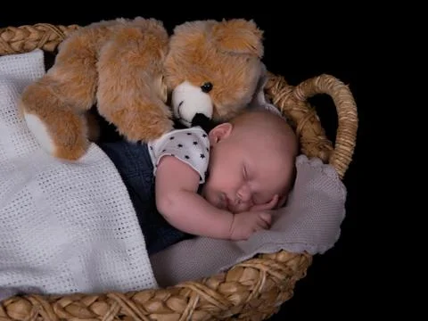 Newborn sleeping Stock Photos