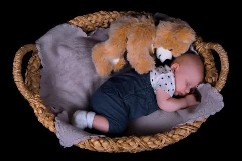 Newborn sleeping Stock Photos