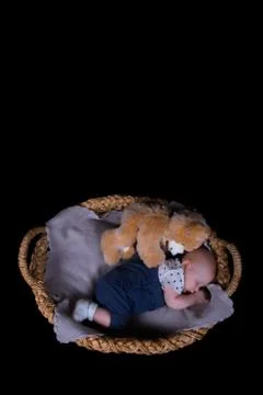 Newborn sleeping Stock Photos
