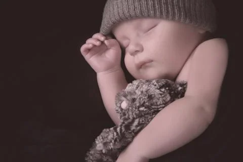 Newborn sleeping Stock Photos