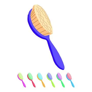 Newborn soft baby brush vector cartoon graphic Stock Illustration