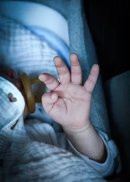 A newborn's hand Stock Photos