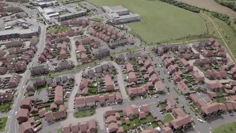 Newbuild Housing Development Stock Footage 247063449