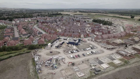 Newbuild Housing Development Stock Footage 247063922