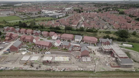 Newbuild Housing Development Stock Footage 247064663