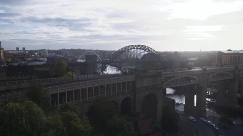 Newcastle bridges Stock Footage 80989764