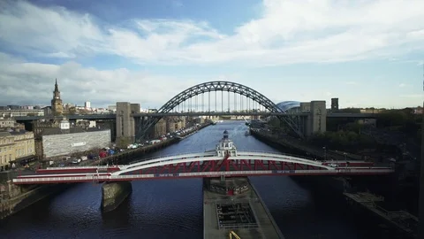Newcastle Bridges Stock Footage 82536481
