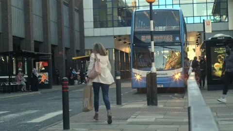 Newcastle City centre, Eldon Square Video stock 161244998