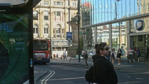 Newcastle City centre, Eldon Square Stock-Footage 161248642