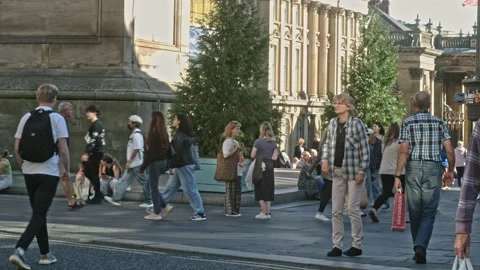 Newcastle City centre, Eldon Square Stock-Footage 161254223