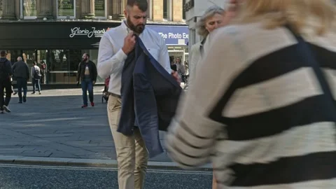 Newcastle City centre, Eldon Square Stock-Footage 161254326