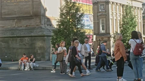 Newcastle City centre, Eldon Square Video stock 161256197