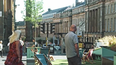 Newcastle City centre, Eldon Square Stock Footage 161555244