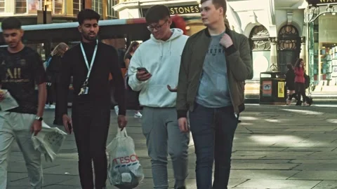 Newcastle City centre, Eldon Square Stock Footage 161556245