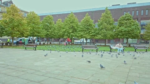 Newcastle City centre, Eldon Square  bus stops Video stock 163255924