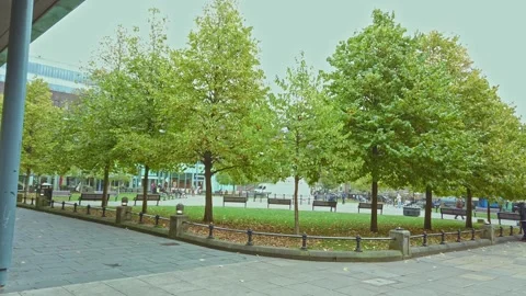 Newcastle City centre, Eldon Square  bus stops Stock Footage 163256879