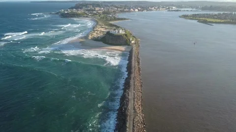 Newcastle coastline Stock Footage 137837530
