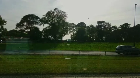 Newcastle Upon Tyne inside Bus view Stock Footage 162863299