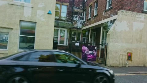 Newcastle Upon Tyne inside Bus view Stock Footage 162863707