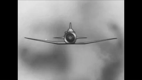 The newer Fighter is armed with two machine guns mounted on the fuselage and two Stock Footage 86909960
