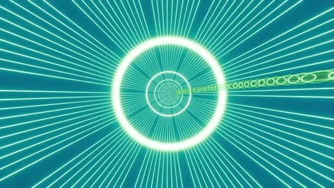 Newest neon green Sci fi net tunnel VJ loop background Stock Footage 316691675