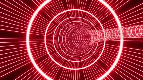 Newest Red Sci fi net tunnel VJ loop background animation Stock Footage 314659206