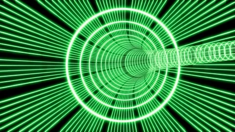 Newest Sci fi matrix green net tunnel VJ loop background Stock Footage 314659211