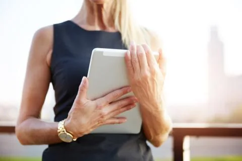 Newest technology in our hands Foto stock